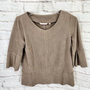 Soft Surroundings Faux Suede Top PXS Western Rodeo Festival Rodeo Cowgirl Boho